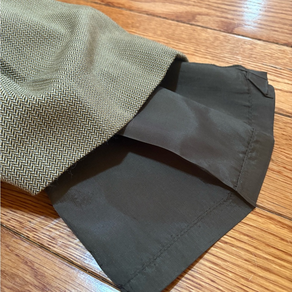 Women's Vintage Carlisle 100% Wool Golden Tan/Brown Herringbone Pants. Size 10 - Picture 2 of 14